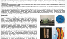 PHOTOELASTIC ANALYSIS OF OBLIQUE FORCES ON DIFFERENT IMPLANT DIAMETERS