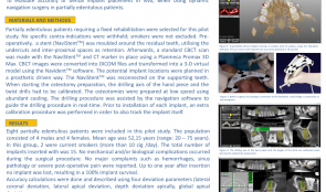 REAL-TIME NAVIGATION: THE BEGINNING OF A NEW ERA IN GUIDED IMPLANT SURGERY